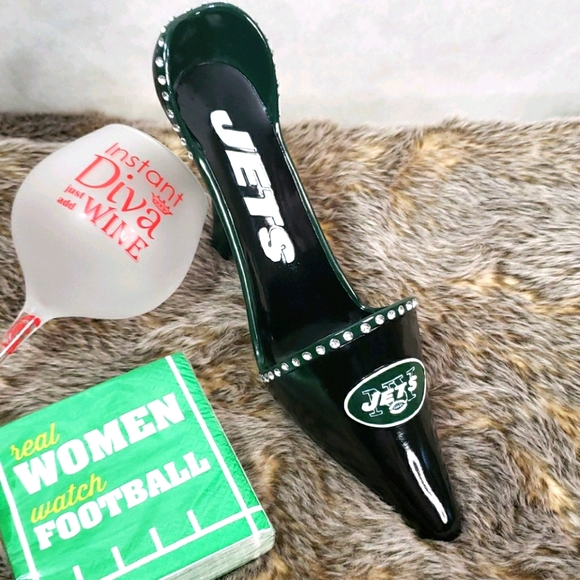 Other - New York Jets Decorative Shoe Wine Bottle Holder